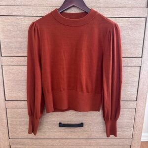 BB Dakota Burnt Orange Knit Sweater with Subtle Texture